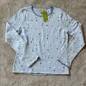 Sigrid Olsen Sport | Powder Blue  Polka Dot Sweater